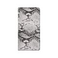 Premium Quality Genuine White leather Handmade long Fold Wallet in Snake Style texture for Mens. 