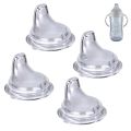 4 Packs Food Grade Silicone Learner Cup Spout Soft Texture BPA-Free Sippy Cups Spout for NUK Learner Cup & Active Cup. 