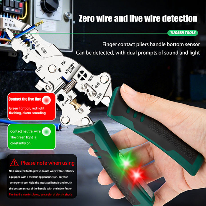 Multi Functional Foldable Wire Stripping Pliers Cable Cutter Stripper Pliers Electrician Hand Tool For Wires Cutting Crimping