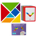 3D Wooden Tangram Jigsaw Puzzles Board Games Kids Montessori Educational Toys Children Kindergarten Geometric Shape Teaching Aid. 