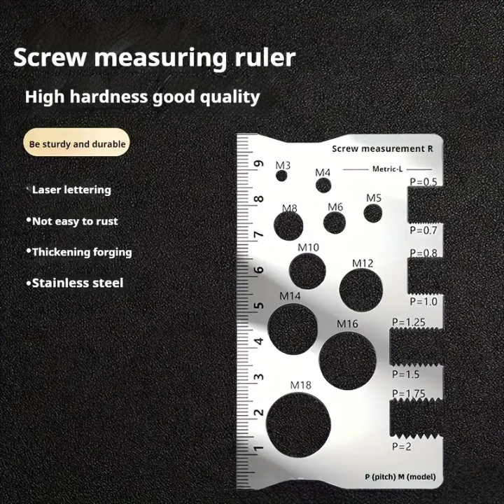 304%20Stainless%20Steel%20Screw%20Measuring%20Gauge%20Set%20-%20Precision%20Thread%20Pitch%20&%20Bolt%20Size%20Caliper%20Tool%20%7C%20M12%20Diameter%20Ruler%20%7C%20Ideal%20Fat%20-%20Image%204