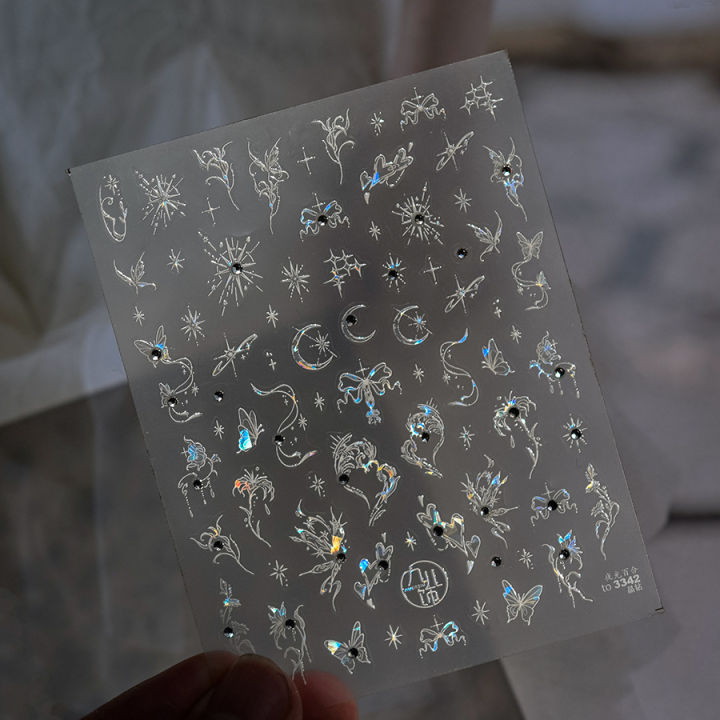 1pcs%205D%20Diamond%20Butterfly%20Nail%20Art%20Stickers%20Holographic%20Butterfly%20Nail%20Decorations%20Decals%20DIY%20Self-Adhesive%20Slider%20Accessories%20-%20Image%205