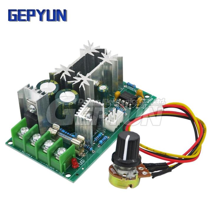 DC 10-60V 20A PWM Motor Drehzahlregler – Stufenlose Drehzahlsteuerung Für 12V/24V/36V/48V Gleichstrommotoren, Mit Soft-Start