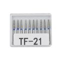Dental Diamond Burs 10 Pieces/Set FG Diameter Drill Bit 1.6mm High-Speed Handle TC/TF/TR/BC/DI/EX/FO/SF/SI/SO Series Drill Bits.