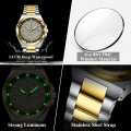 Poedagar 896 Top Original Men's Watches Stainless Steel Waterproof Luminous Man Watch Date Week Classic Trendy Quartz Men Wristwatch. 
