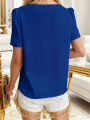 Plus SizeTemperament Blouse Casual Loose Woman Shirt Elegant Short Sleeve Blouse Weekday. 