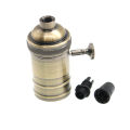 E27 Lamp Base  DIY Lampholder With Switch Edison Vintage Lighting Screw Socket Antique Brass Lamp Holder Fixture. 