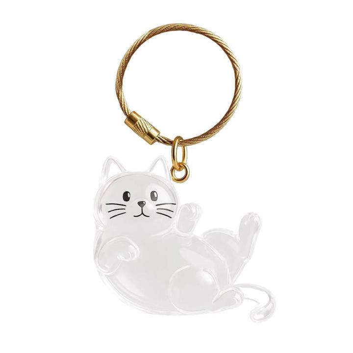New%20Transparent%20Cat%20Hair%20Storage%20Keychain%20Stretching%20Lying%20Style%20Cute%20Animal%20Key%20Ring%20Durable%20Golden%20Hook%20Decorative%20Gift%20-%20Image%207