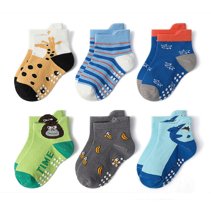 6%20Pairs%20Kids%20Socks%20Cartoon%20Animal%20Pattern%20Cotton%20Non-Slip%20Floor%20Socks%20for%20Boys%20Toddler%20All-Season%20-%20Image%202