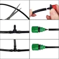 5-50m DIY 4/7mm PVC Garden Watering Garden Hose Micro Irrigation Pipe Drip Watering Kits with Adjustable Drippers Punch Tool. 