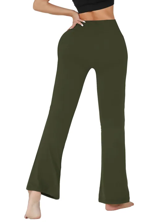 Women's%20Super%20Soft%20Flare%20Pants%20High%20Waisted%20Tummy%20Control%20Workout%20Yoga%20Leggings%20Bell%20Bottoms%20-%20Image%202