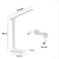 LED Touch Switch White Folding Desk Lamp Bedroom Bedside Study Reading Eye Care Night Lamp USB Plug-in Dimmable White Desk Lamp. 