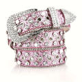 Punk Rhinestone Women's Belts for Jeans Luxury Famous Brand Studded Belt Female Waist Belt for Women Gothic Y2K Gold Silver Pink. 