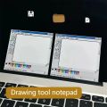 50 Sheets Vintage Computer Drawing Board Notepad Retro Style Memo Pad Square Paper for Creative Illustration and Design Pads. 