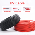 Solar Cable 10mm2/6mm2/4mm2/ 2.5mm2 8/10/12/14AWG Black or Red Solar PVC Insulated Electrical Connector Cables PV Panel Connect. 