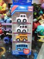 4 pics Cartoon Q Version Mini Alloy Car Pull Back Children Police Classic Car School Bus Ambulance Model Toy Diecasts Vehicle Kids Gift.
