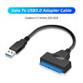 Tos302-portable USB 3.0 to SATA hard disk Converter Cable converter fast transmission support 2.5 inch external SSD hard disk drive adapter. 