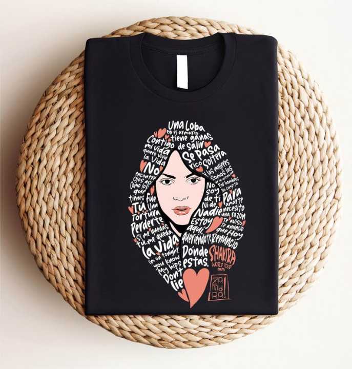 MI'TESORO Shakira Tribute Graphic T-Shirt – “Dónde Estás” Design | Daraz.pk