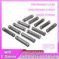 Wire Diameter 1.0mm 65Mn Carbon Steel Mechanical Cylidrical Coil Pressure Release Return Compression Spring L 10-50mm. 