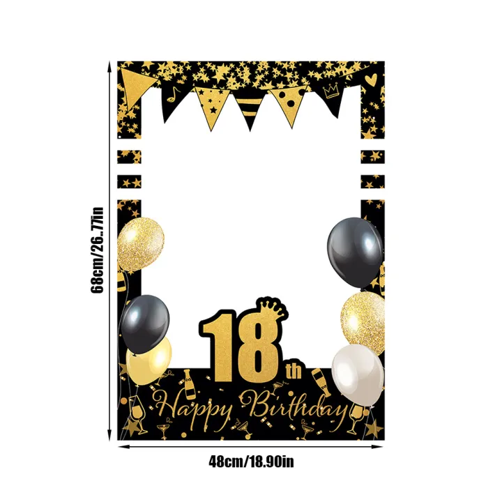 30th%2040th%2050th%2060th%20Birthday%20Photo%20Frame%20Photo%20Booth%20Props%20black%20gold%20Adult%2018%2021%2030%2040%2050%20Years%20Old%20Birthday%20Party%20Decoration%20-%20Image%204