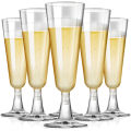 5Pcs Plastic 5Oz Champagne Cup Disposable Flutes Cups Wedding Birthday Party Supplies Bar Drink Red Wine Ice Cream Cup.