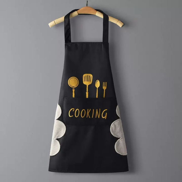 Apron%20Waterproof%20Oilproof%20Can%20Wipe%20Hands%20Kitchen%20Work%20Clothes%20Home%20Cooking%20Cleaning%20Men%20and%20Women%20Universal%20Sleeveless%20Apron%20-%20Image%203