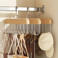 Wooden Sling Hanger Organizer with Multiple Hooks for Underwear Bras Vests Space-Saving Durable Storage Rack Hangers for Clothes. 