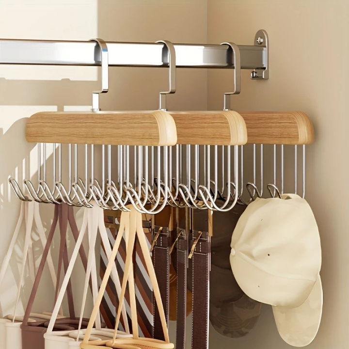Wooden%20Sling%20Hanger%20Organizer%20with%20Multiple%20Hooks%20for%20Underwear%20Bras%20Vests%20Space-Saving%20Durable%20Storage%20Rack%20Hangers%20for%20Clothes%20-%20Image%202