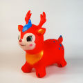 Inflatable Jumping Deer Ride on Toy Jumping Horse Thickened PVC Design for Safe Indoor Outdoor Play Balance Training. 