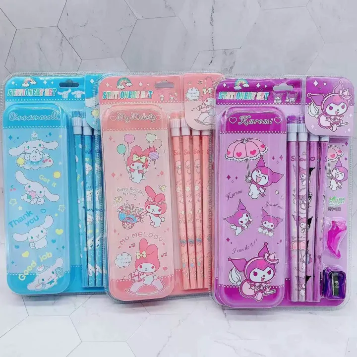 Sanrio%20set%20pencil%20case%20pencil%20sharpener%20cute%20pencil%20primary%20school%20student%20stationery%20Kuromi%20Melody%20school%20supplies%20-%20Image%202