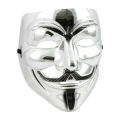 Silver V For Vendetta Anonymous Mask Halloween Cosplay Surprise Stage Show Masks Pros Personalized Prom Smile Mask Joker Mask. 