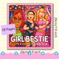 28 Pages Girls Theme Coloring Book Coloring Book, Valentine's Day Gifting, Birthday Party Gift, Drawing Supplies, Christmas.