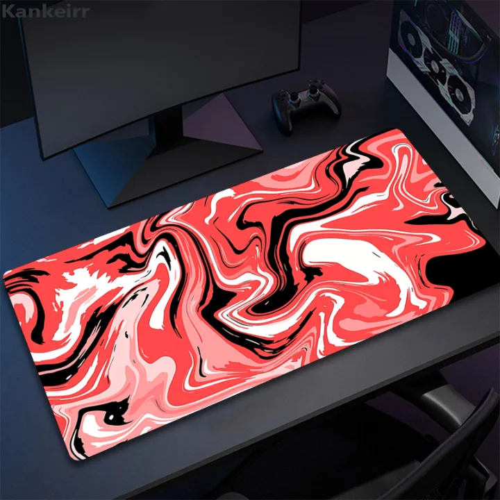 XXL%20Liquid%20Design%20Mouse%20Pad%2050x100cm,%20Black%20White%20Strata%20Pattern,%20Non-Slip%20%20Gaming%20Desk%20Mat%20for%20Esports%20Gamers%20Keyboard%20-%20Image%204