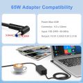 19.5V 3.33A 65W Laptop Charger For HP Pavilion11 12 15 ENVY 13 X360 Elitebook 430 440 840 850 845 G3 G4 G5 AC Adapter Power Cord. 