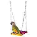 1pc Colorful Hanging Hammock Swing Toys for Pet Birds Perfect for Parrots Parakeets Budgies and Cockatiels. 