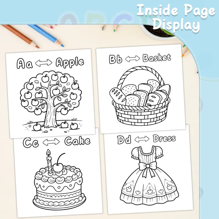 Alphabet%20Coloring%20Book%20for%20Adults%20-%20First%20Words%20&%20Animal%20Illustrations,%20Relaxation%20Art%20Therapy%20Activity%20Book%20-%20Image%204
