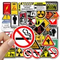 10/30/50PCS Warning Stickers Danger Banning Skateboard Fridge Guitar Laptop Motorcycle Travel Classic Toy Cool Decals Sticker. 