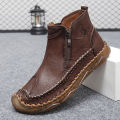 Fashion Men's Boots Handmade Casual Shoes Genuine Leather Ankle Boots Comfortable Winter Shoes High Top Sneakers Luxury Footwear. 