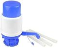 NOBILEA Manual Water Bottle Pump, Easy Drinking Water Pump, Easy Portable Manual Hand Press Dispenser Water Pump for Universal 2-5 Gallon Bottle Coolers (Blue/White). 