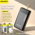 Awei P7K Power Bank 30000mAh USB C Charging Powerbank Portable Battery Power Supply Fast Charger. 