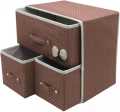 3 Drawer Fabric Storage Box Organizer Makeup organizer socks undergarments multipurpose organizer ( 30 * 30 * 20 cm.). 