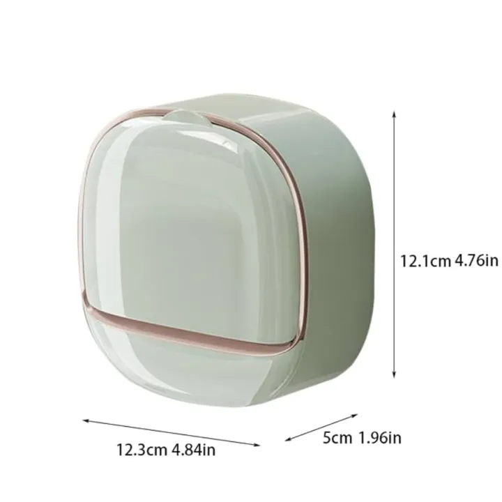 Punch%20Free%20Soap%20Holder%20with%20Lid%20Drain%20Flip%20Top%20Waterproof%20Bathroom%20Rack%20Wall%20Mounted%20-%20Image%205