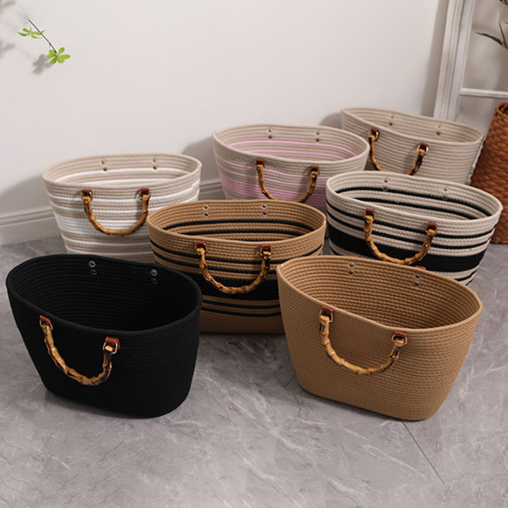 Ladies%20Woven%20Tote%20Bamboo%20Handle%20Women%20Weaving%20Bag%20Large%20Capacity%20Striped%20Portable%20Casual%20Fashion%20Exquisite%20for%20Seaside%20Party%20-%20Image%203