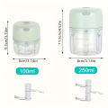 Electric Garlic Chopper, Mini Portable Veggie Chopper, 250ML Garlic Grinder Masher Onion Chopper, Blender to Vegetable, Wireless.