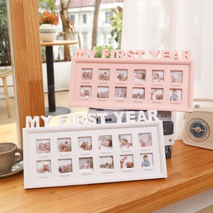 My First Year Baby Photos Frame for 1 to 12 Months for Newborn