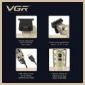 VGR Vintage Hair Trimmer Professional Hair Clipper Electric Hair Cutting Machine LED Display 0mm Barber Trimmer for Men V-901. 