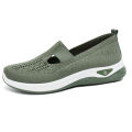 Women's athletic shoes, casual breathable slip-on, lightweight outdoor flat shoes, women's footwear, sneakers. 