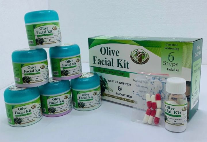 Olive 🫒 
For All type of Skin 
Facial KIT 
6in1 with Capsule
Out class Quality