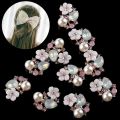 10PCS Rhinestone Button Craft Flatback Sewing Accessories Apparel Rhinestone Button Flower Buttons Garment Buckle Pearl Hairpin. 