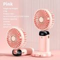 Mini Foldable Hand Fan Handheld Portable Fan with USB Rechargeable Battery Desk Outdoor Neck Hanging 5 Speed Fan. 
